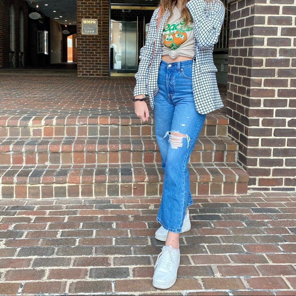 Levi ribcage straight jeans